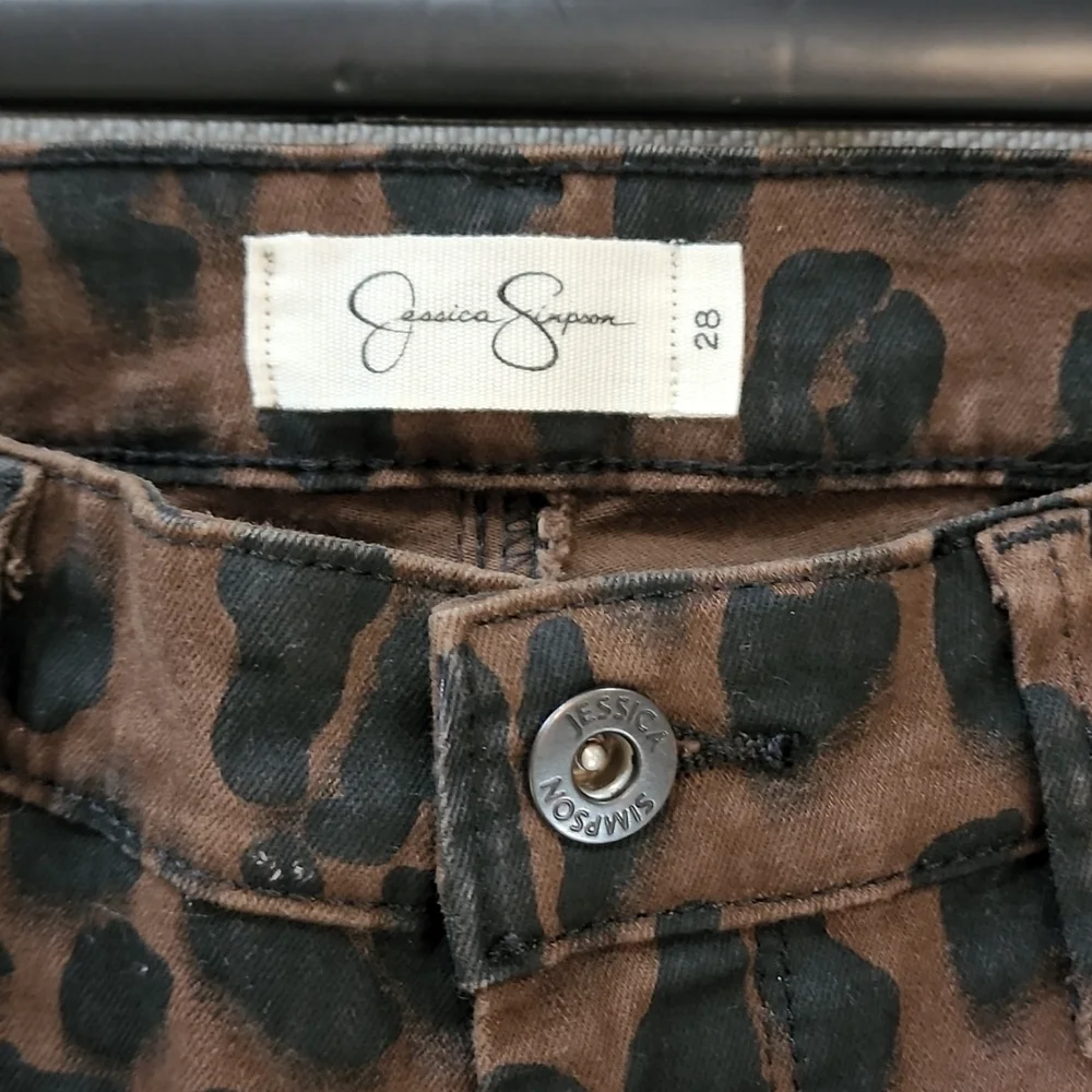 Jessica Simpson Leopard Jeans - Picture 6 of 7